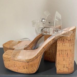 Steve Madden cork wedge heels